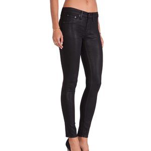 Rag & Bone The Legging Coated Black Jeans 26